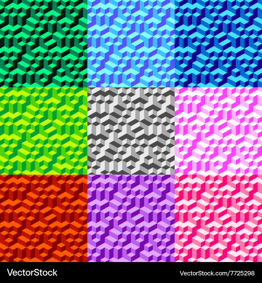 Colorful Geometric Volume Pattern vector image