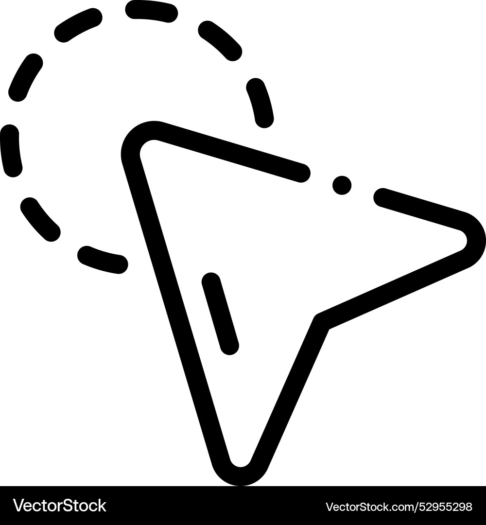Cursor icon thin linear style design isolated Cursor icon thin linear style design isolated vector image