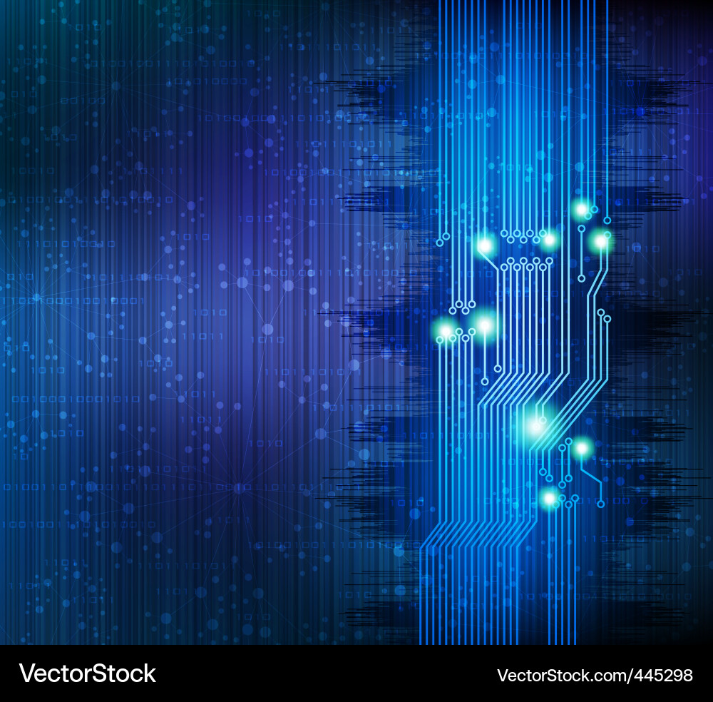 Digital Circuit Background Vector Image