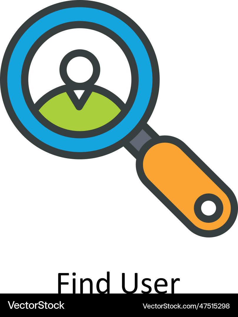 Find user fill outline icon design Vector Image
