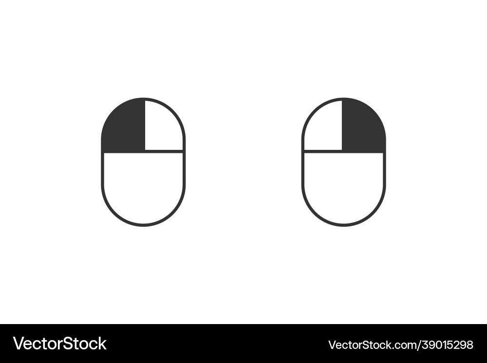 Left and Right Mouse Click Icons vector image