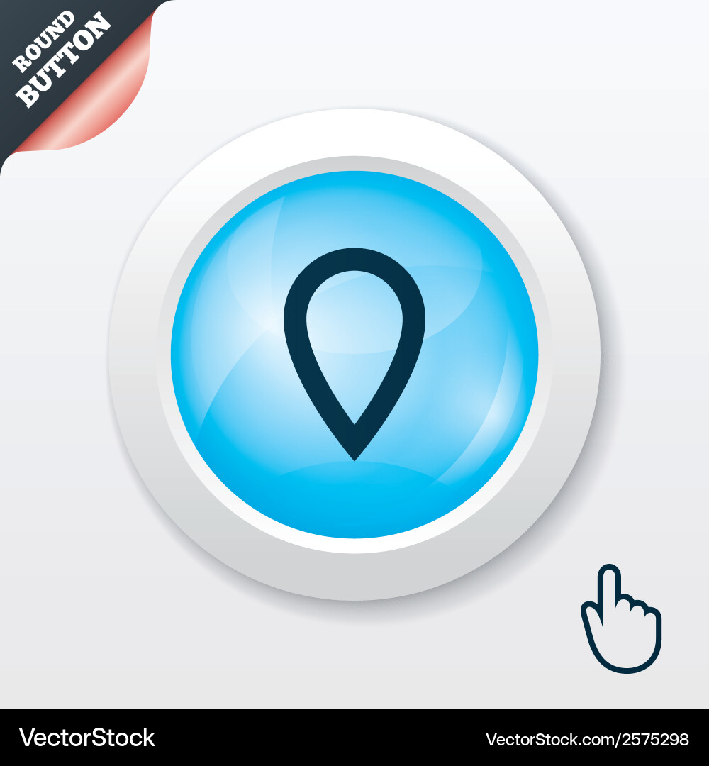 Map pointer sign icon marker symbol Vector Image