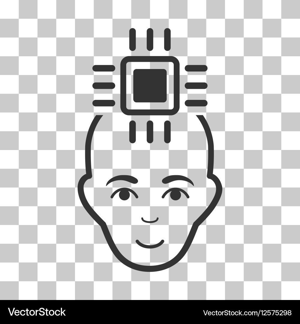 Neural computer interface icon Vector Image