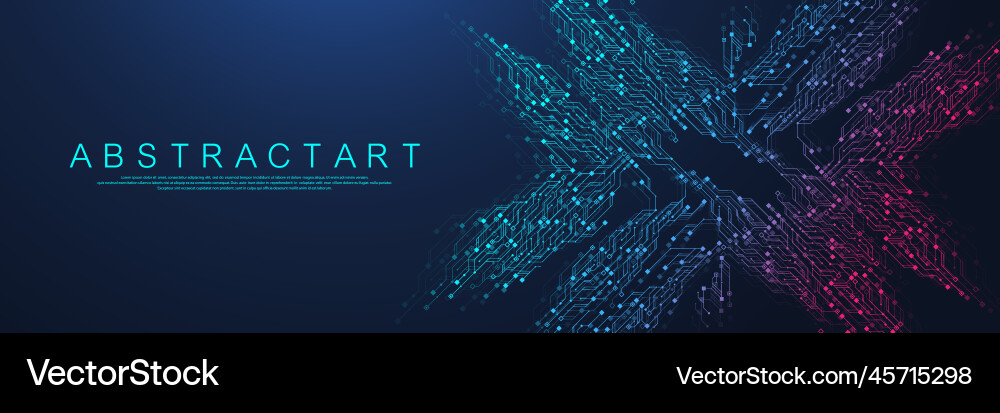 Quantum Technology Background Vector Image