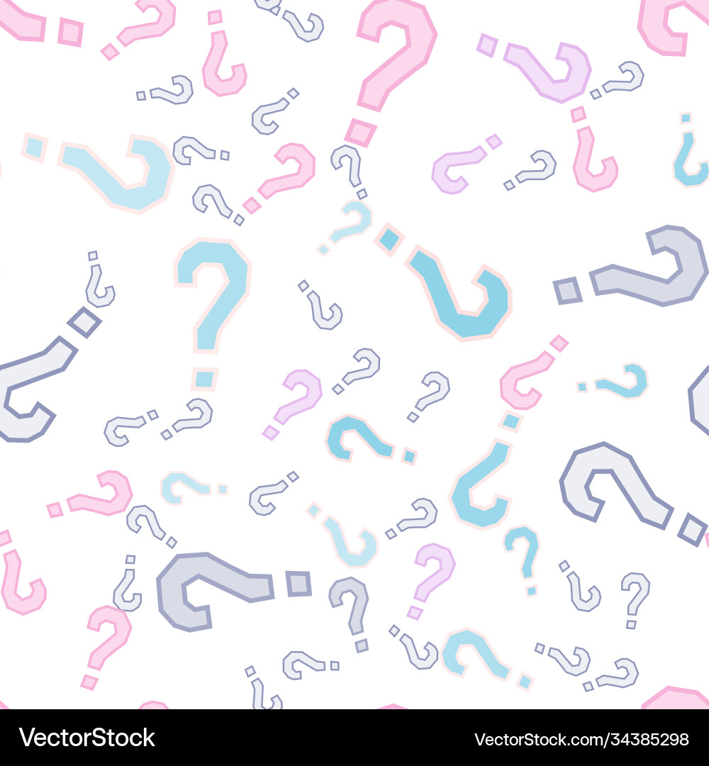Quiz seamless pattern question marks doubt faq Vector Image