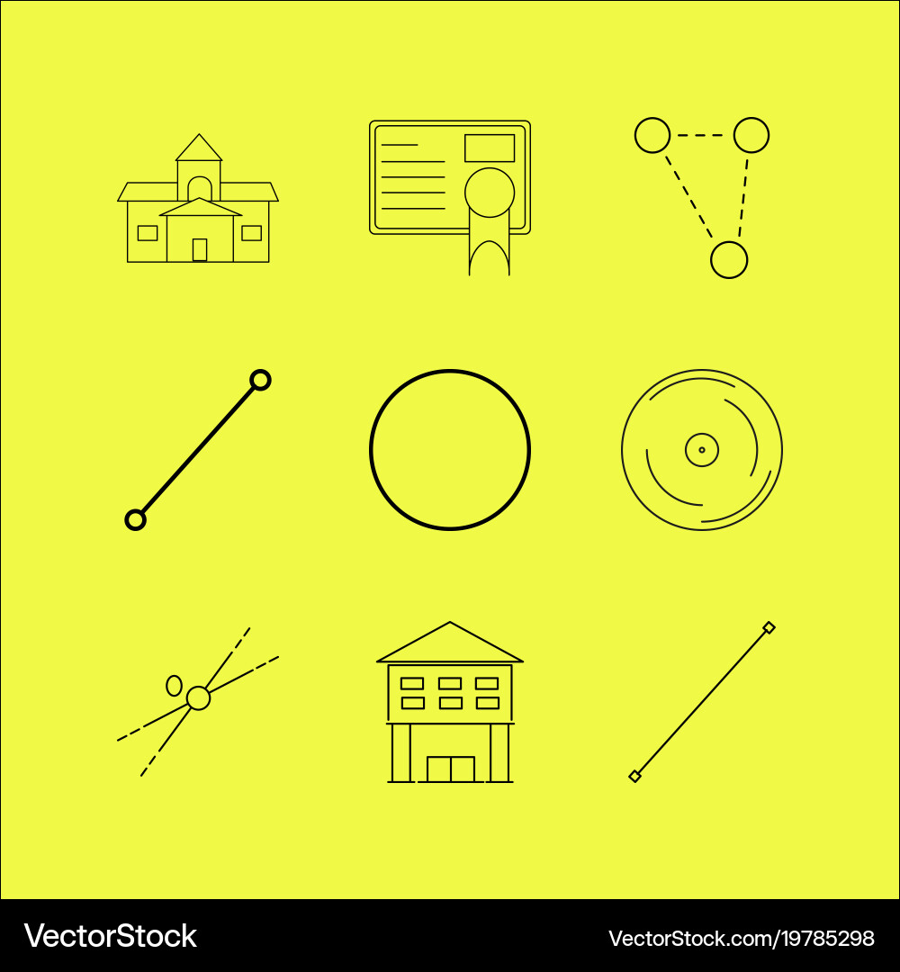 Science linear icon set simple outline icons Vector Image