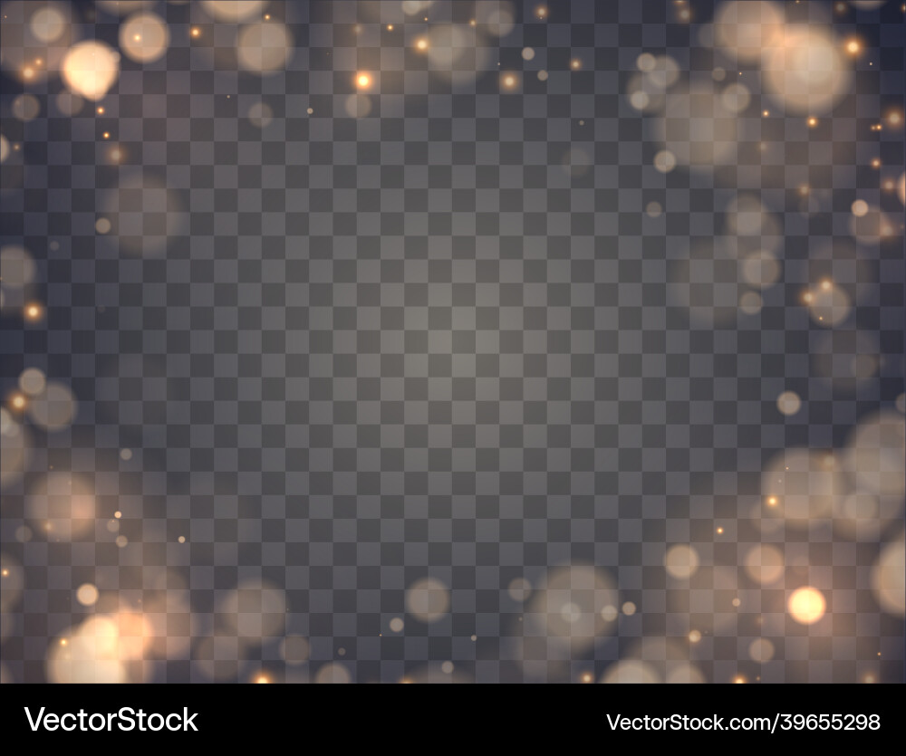 Shining bokeh isolated on transparent background Shining bokeh isolated on transparent background vector image