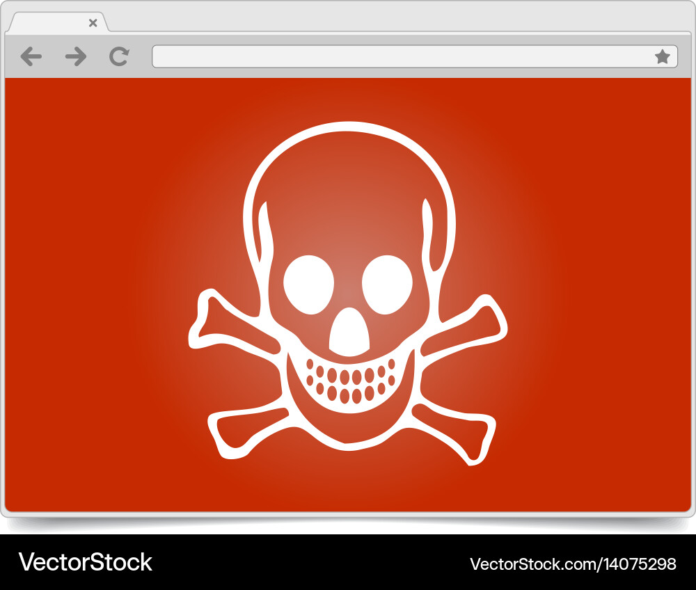 Simple opened browser window on white background Vector Image