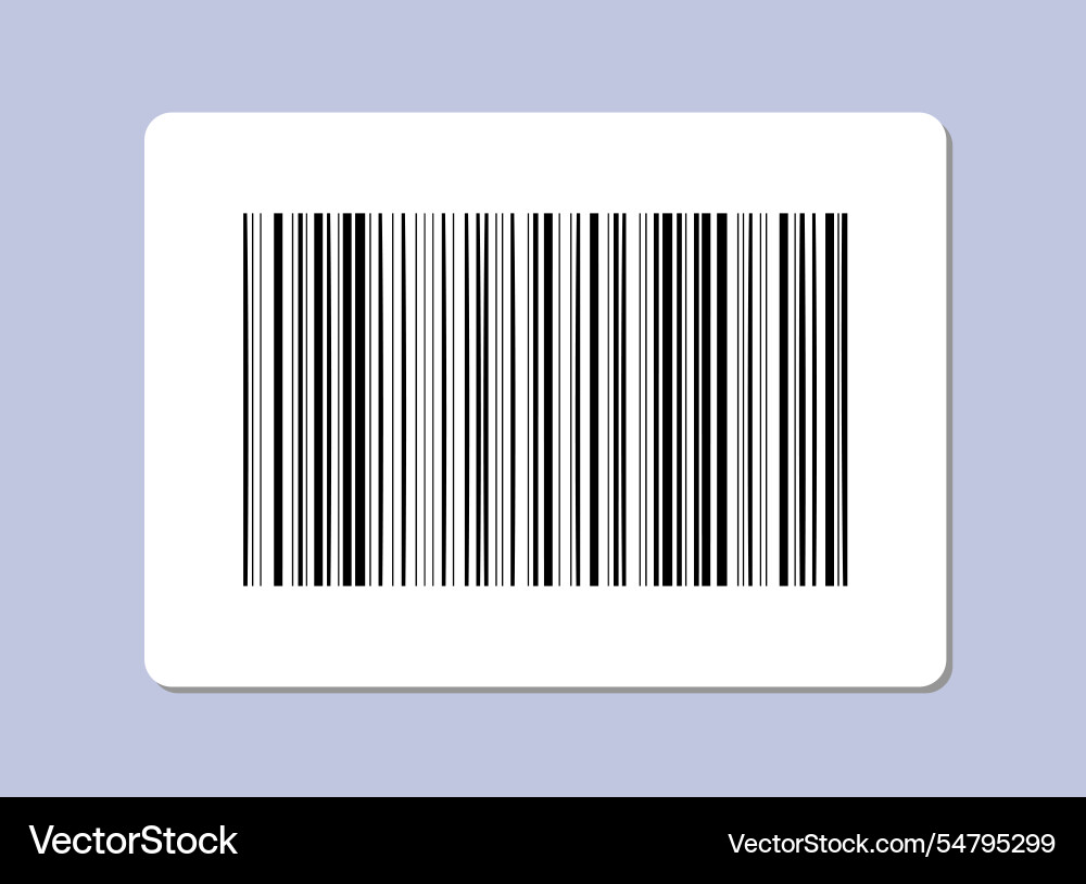 Barcode or qr code rectangle tag vector image