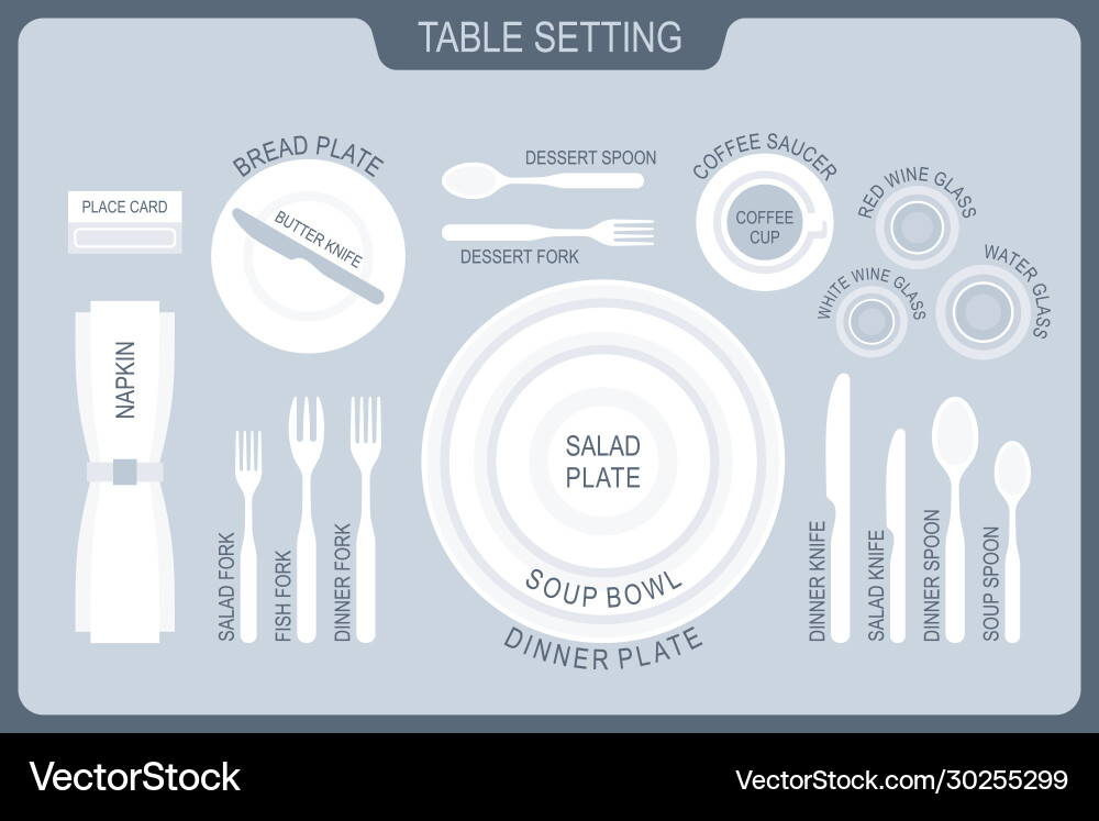 Elegant Table Setting vector image