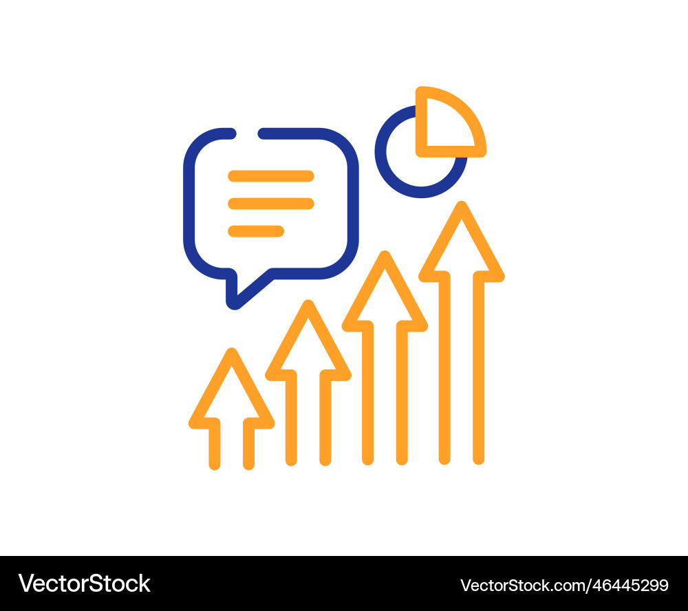 Kpi line icon performance indicator sign Vector Image