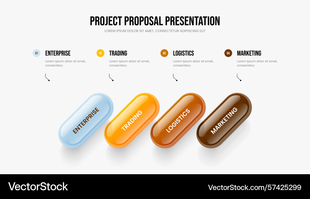 Project solution 4 element infographic frame Project solution 4 element infographic frame Vector Image