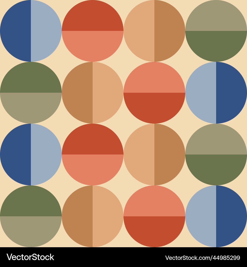 Retro groove pattern with circles in the style vector image