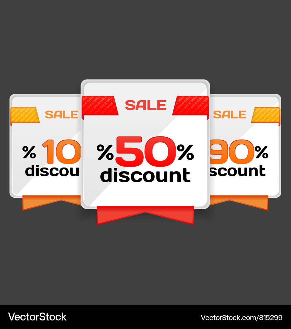 Sale and Discount Tags Vector Image