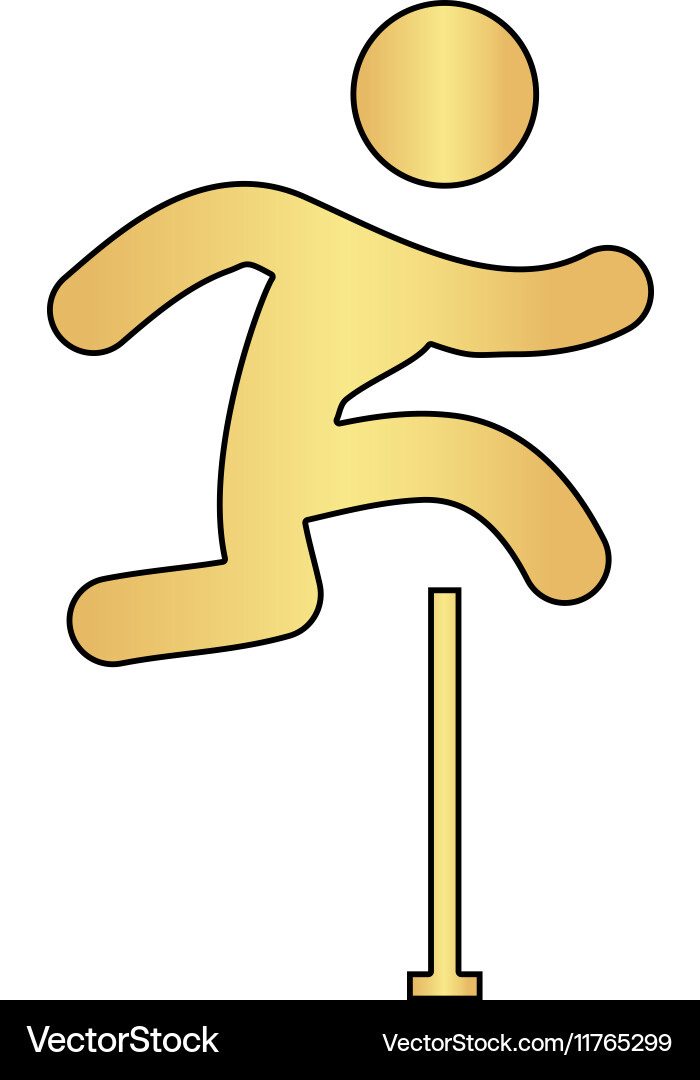 Steeplechase computer symbol Vector Image