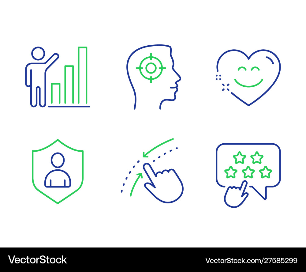 Swipe up graph chart and smile chat icons set Swipe up graph chart and smile chat icons set vector image