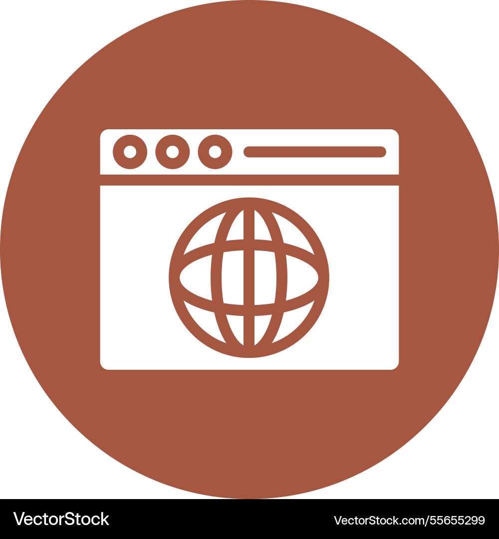 Web browser icon design vector image