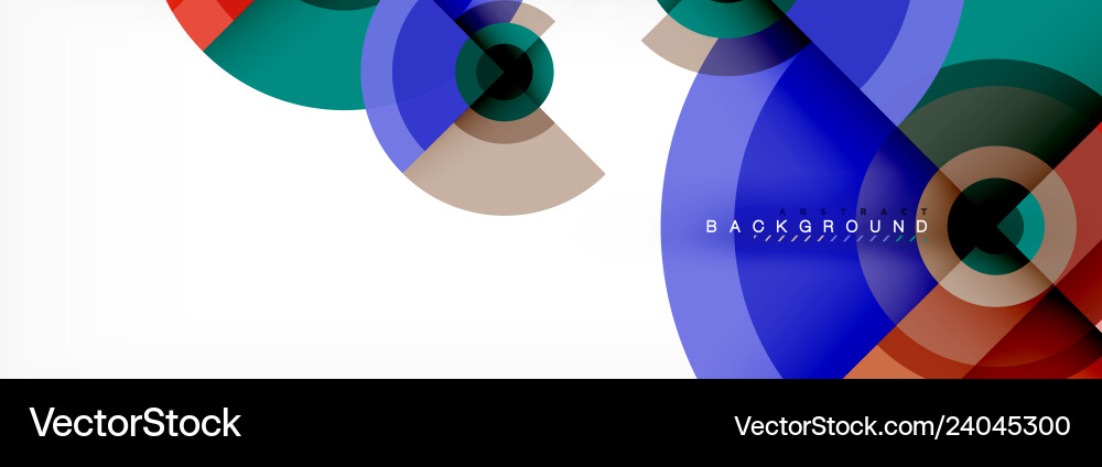 Abstract Circles and Triangles Background Vector Image