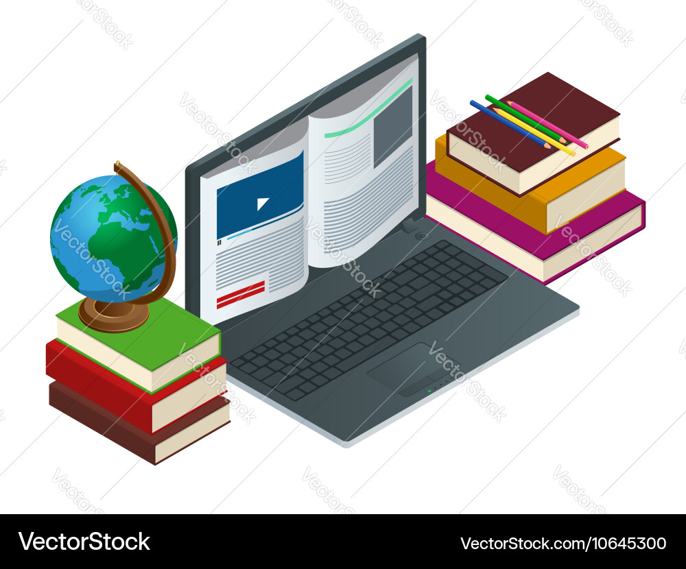 It communication or e-learning internet network vector image