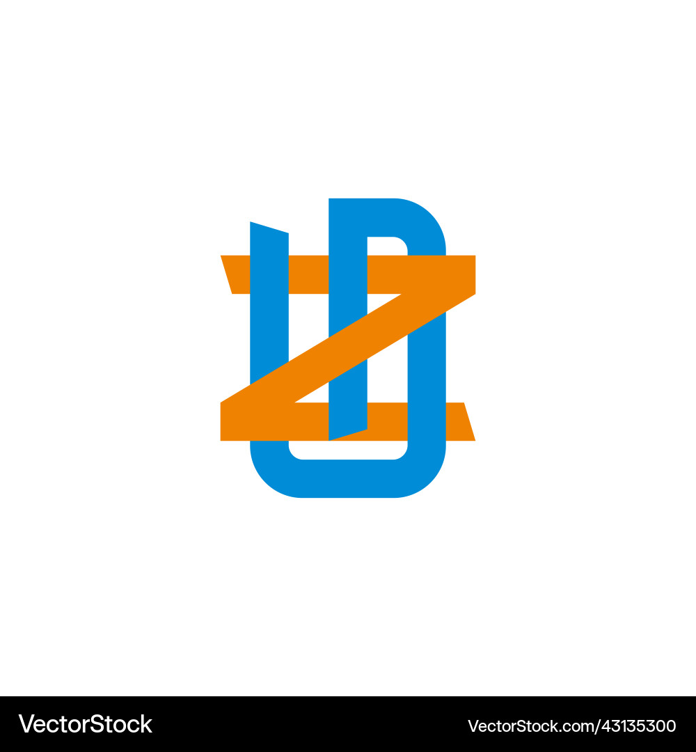 Letter z linked power button geometric colorful Letter z linked power button geometric colorful Vector Image