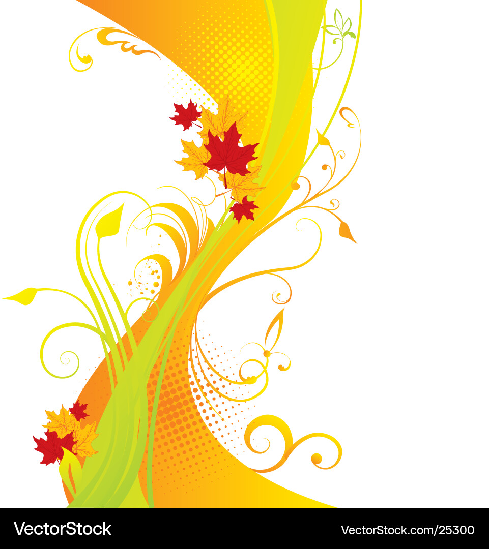 Maple Leaf Swirl Pattern Vector Image
