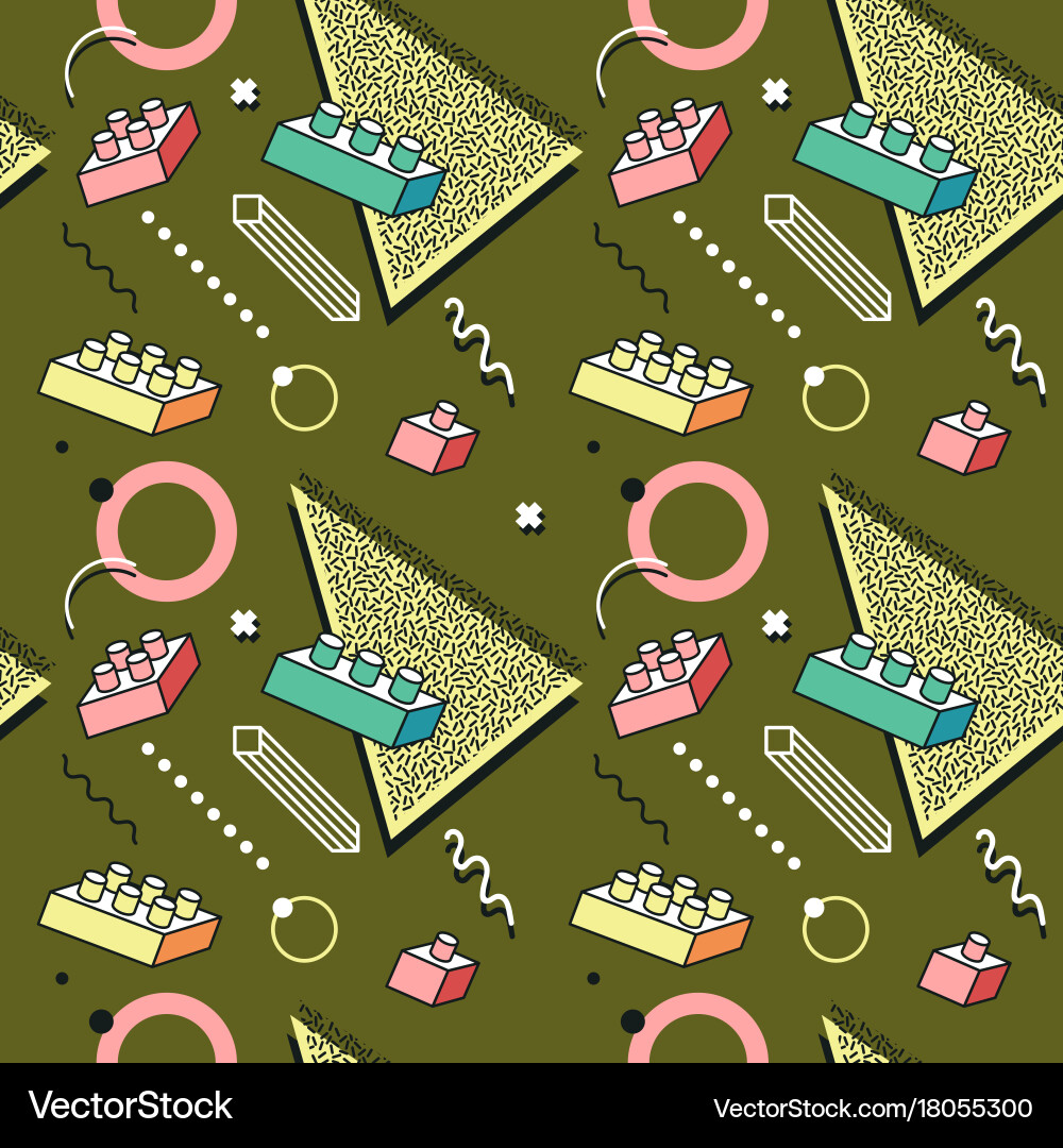 Memphis seamless pattern abstract background Vector Image