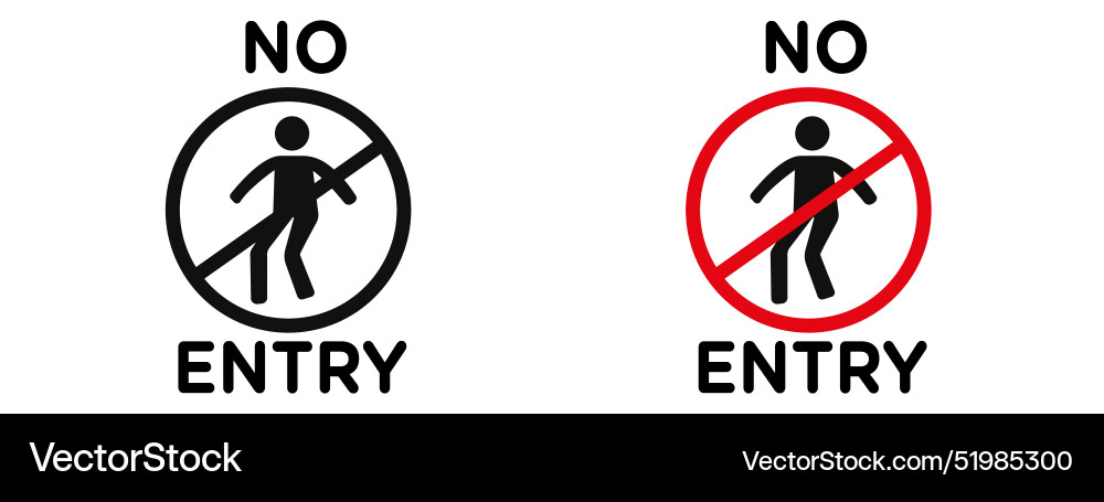 Prevent unauthorized access with this no entry vector image