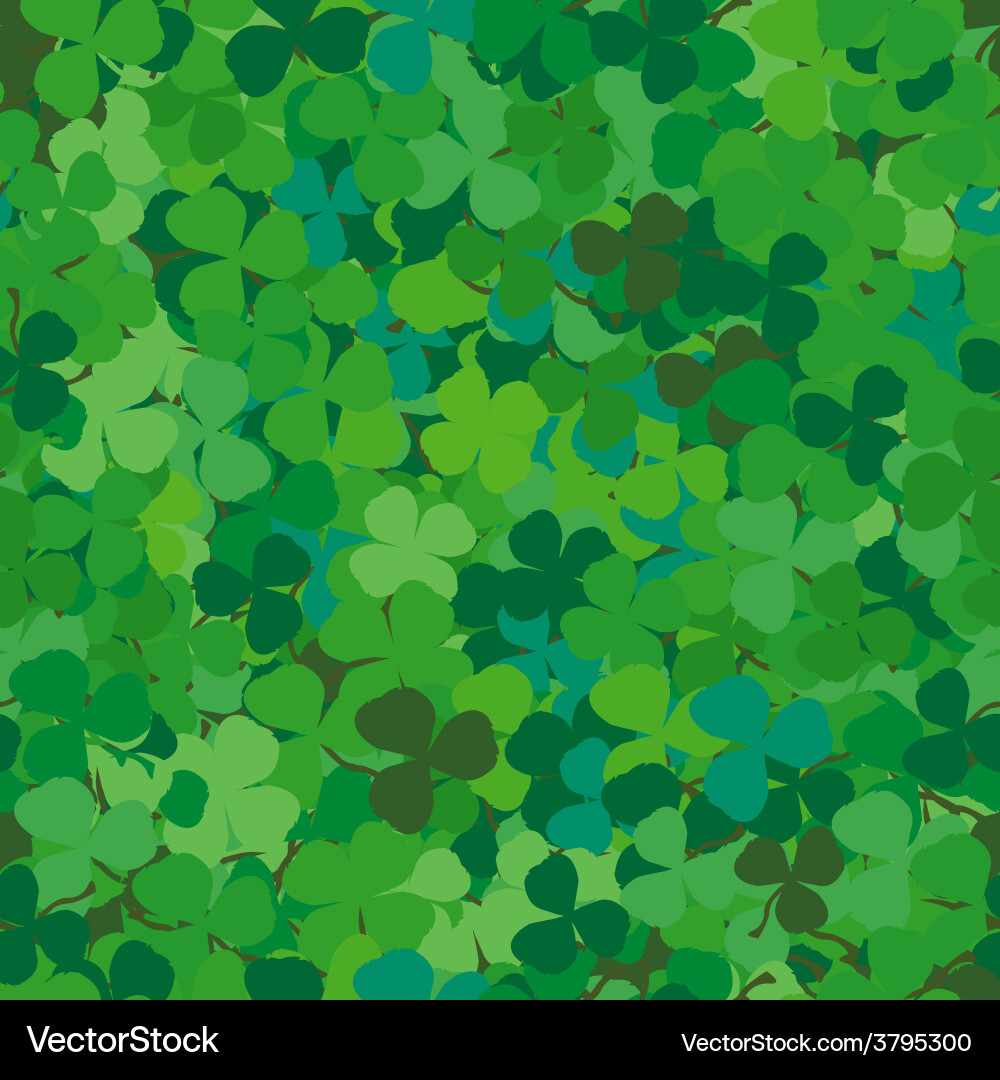 Seamless pattern with clovers Vector Image