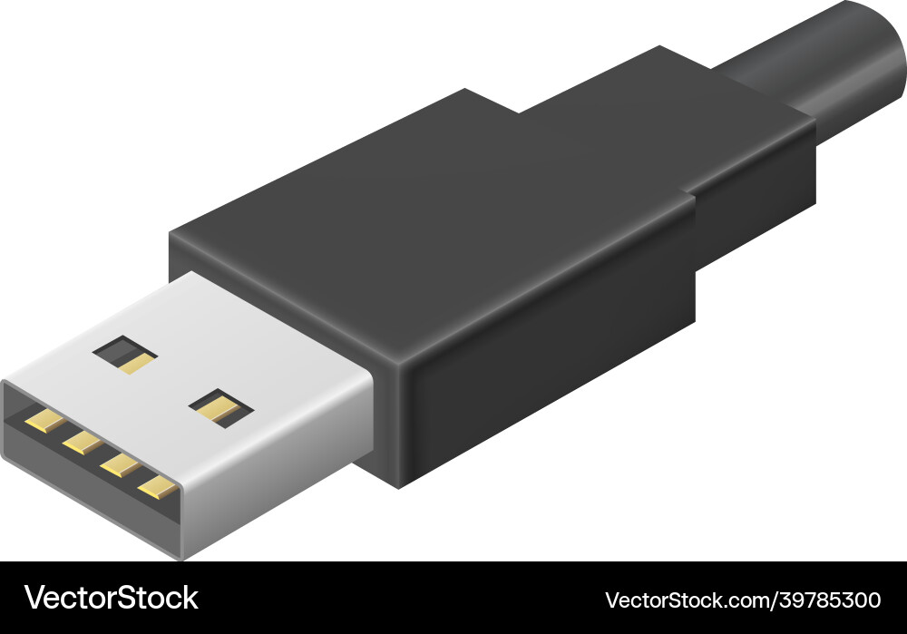 Usb plugs Royalty Free Vector Image - VectorStock