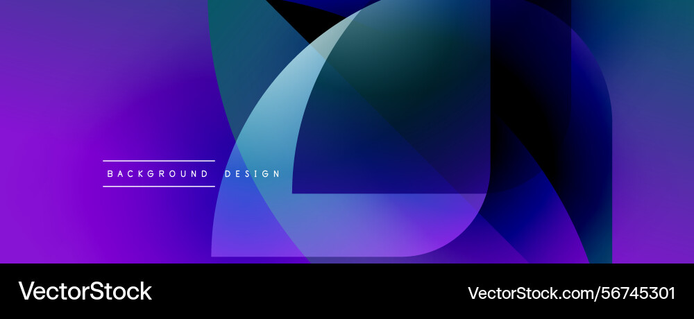 Abstract fluid shapes overlap creating vibrant Vector Image