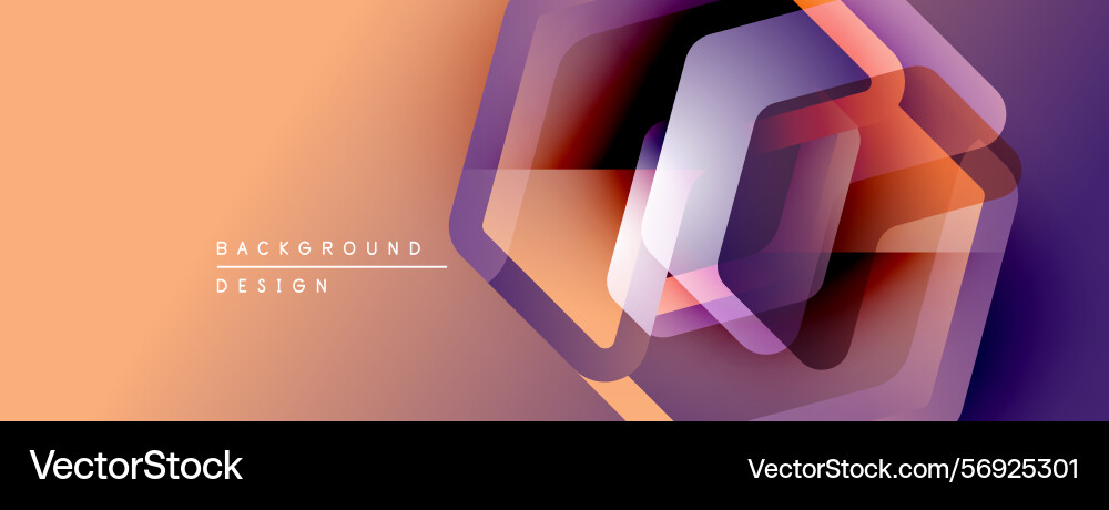 Abstract geometric design hexagons overlap Abstract geometric design hexagons overlap vector image