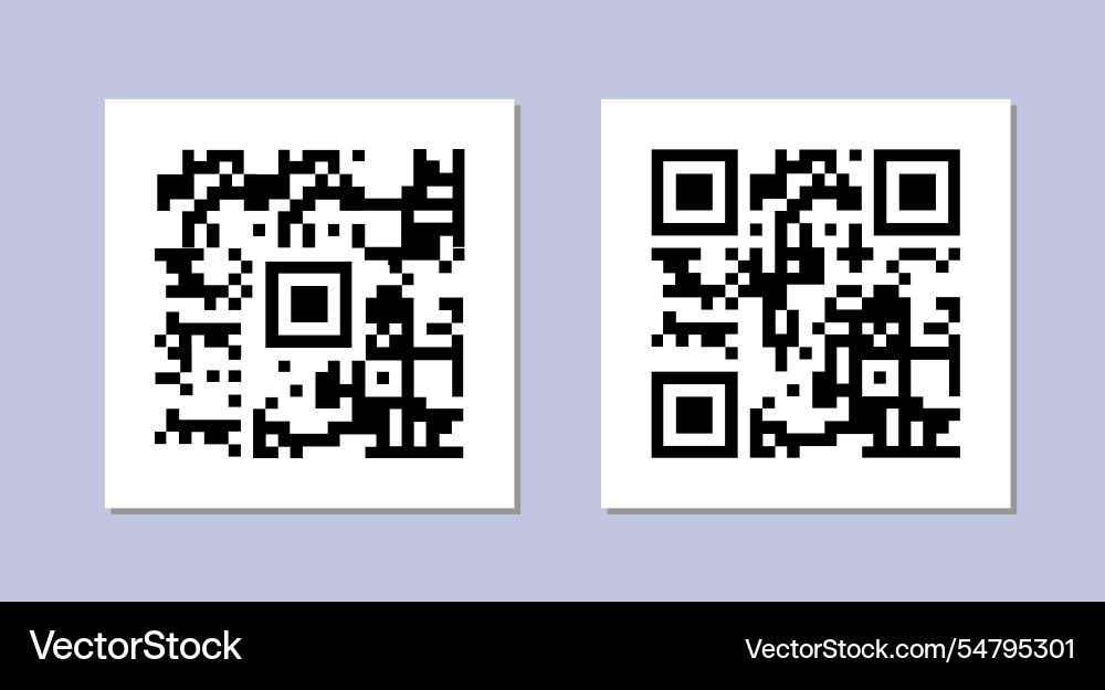 Barcode or qr code rectangle label Vector Image