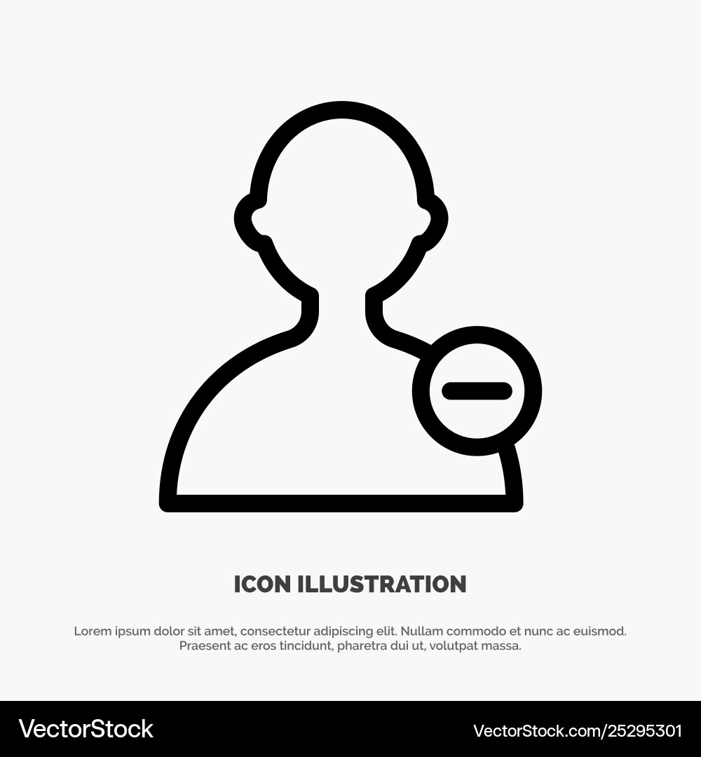 Basic interface user line icon Vector Image