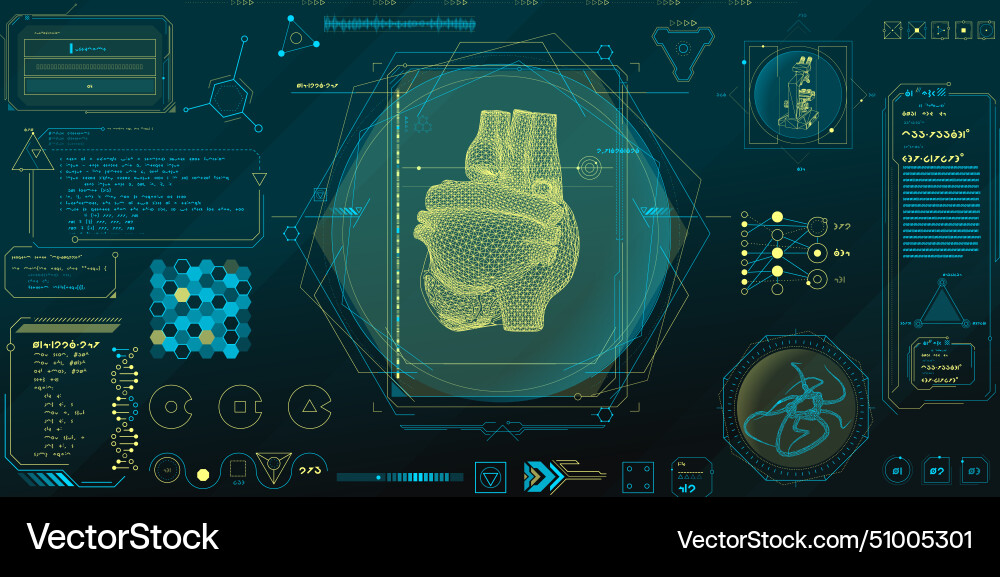 Data elements for sci-fi interface Data elements for sci-fi interface vector image