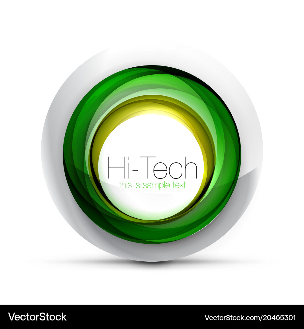 Digital techno sphere web banner button or icon Vector Image