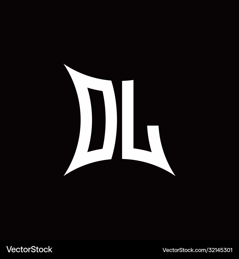 Dl monogram logo with sharped shape design Dl monogram logo with sharped shape design vector image