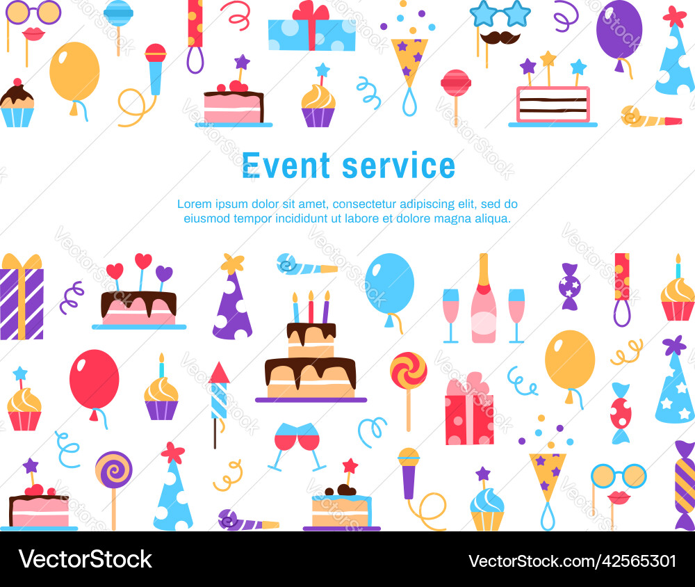 Event service background with text space Event service background with text space vector image
