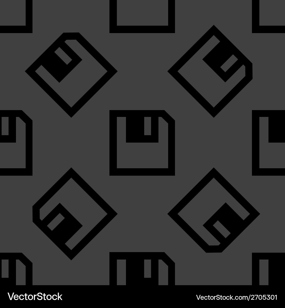 Floppy disk web icon flat design seamless pattern Vector Image