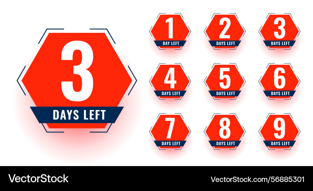 Geometric style countdown timer template Vector Image