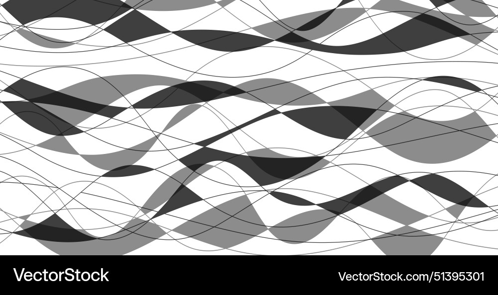 Hand drawn lines abstract pattern wave simple vector image