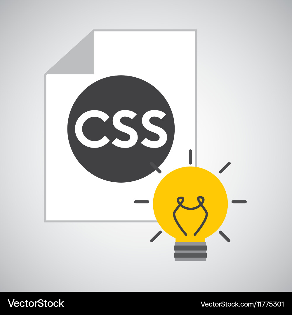 Idea Code Web-Programm css Vektorbild