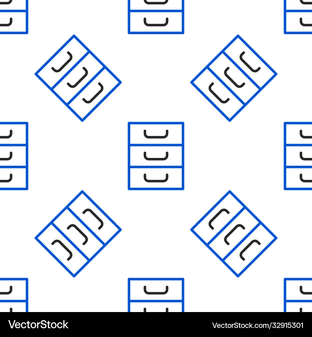 Line drawer with documents icon isolated seamless Line drawer with documents icon isolated seamless vector image