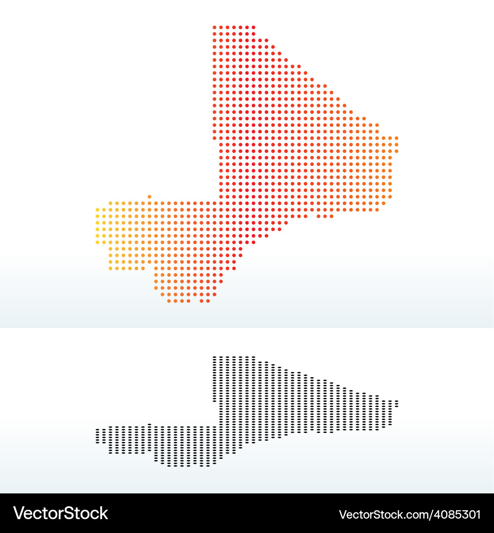 Map of mali with dot pattern Vector Image