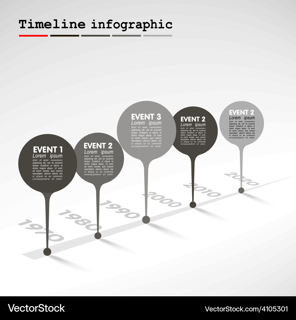 Modern Timeline Report Template Royalty Free Vector Image