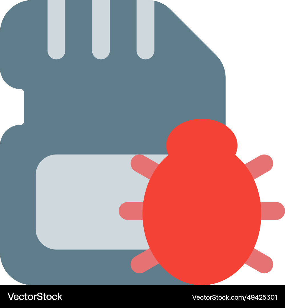 Sd card data corruption file loss issues Vector Image