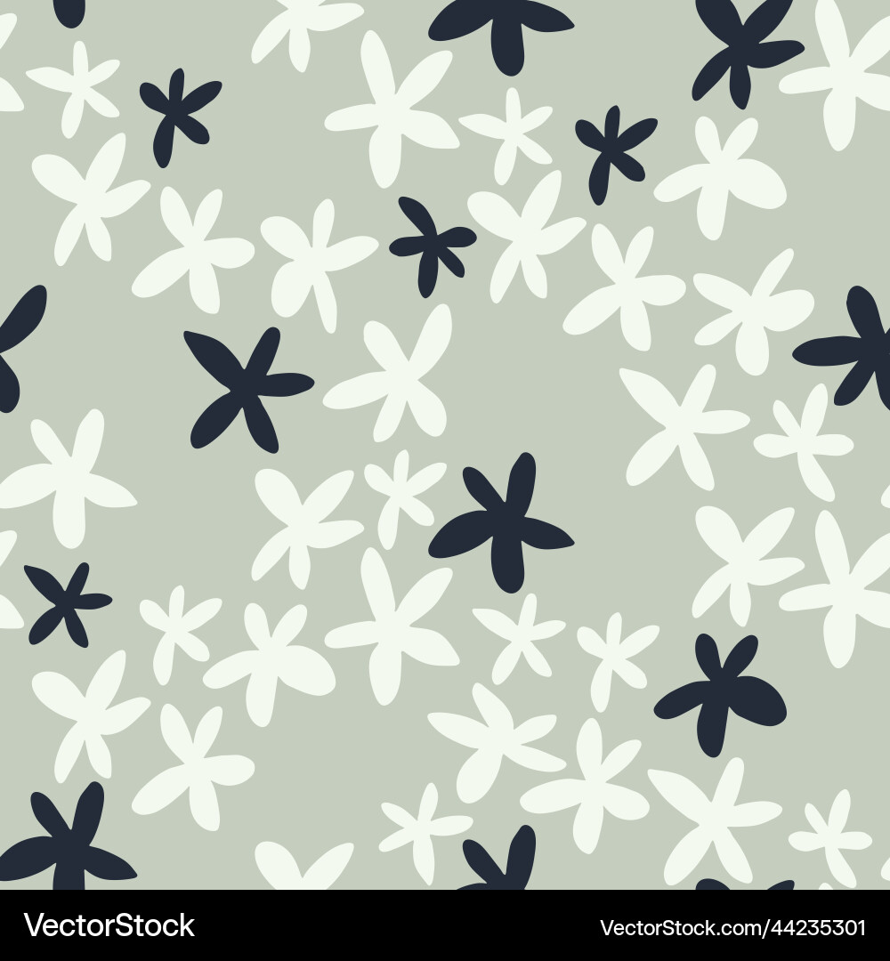Seamless pattern with field flowers in the boho Seamless pattern with field flowers in the boho Vector Image