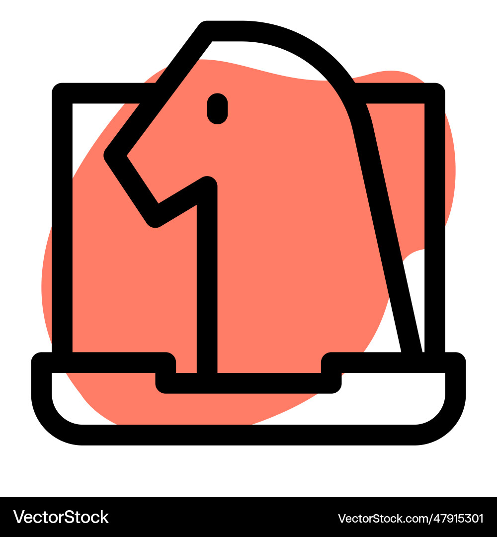 Trojan a malware that misleads and modify data vector image