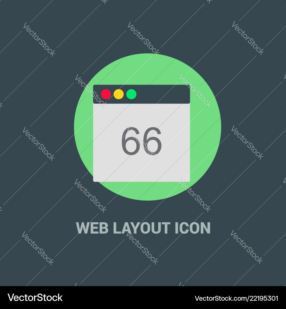 Web layout icon with creative design Vector Image