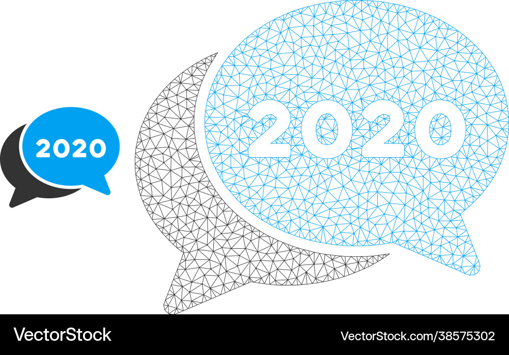 2020 chat messages mesh network model 2020 chat messages mesh network model vector image