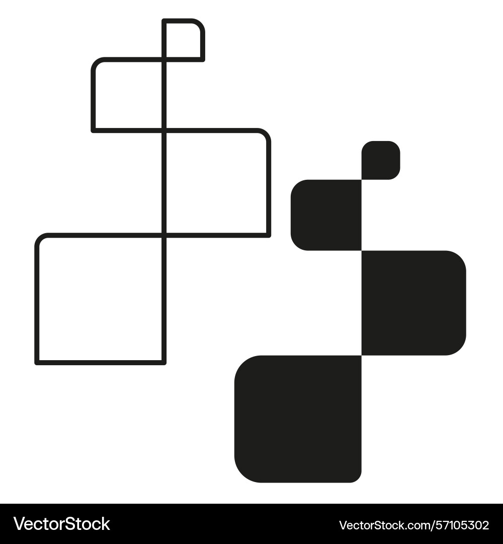 Abstract block composition geometric shape Abstract block composition geometric shape Vector Image